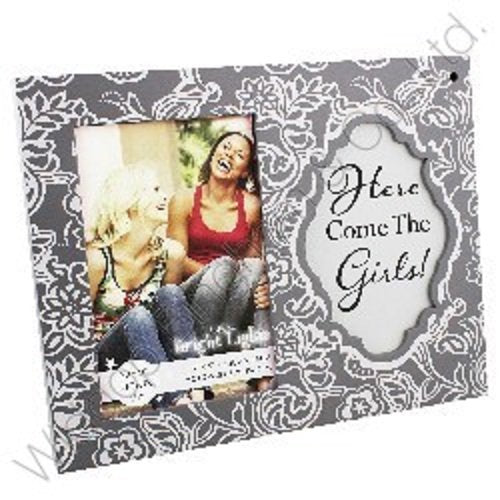 Juliana 'Bright Lights' Grey Cream MDF Light Up Frame - Here Come The Girls