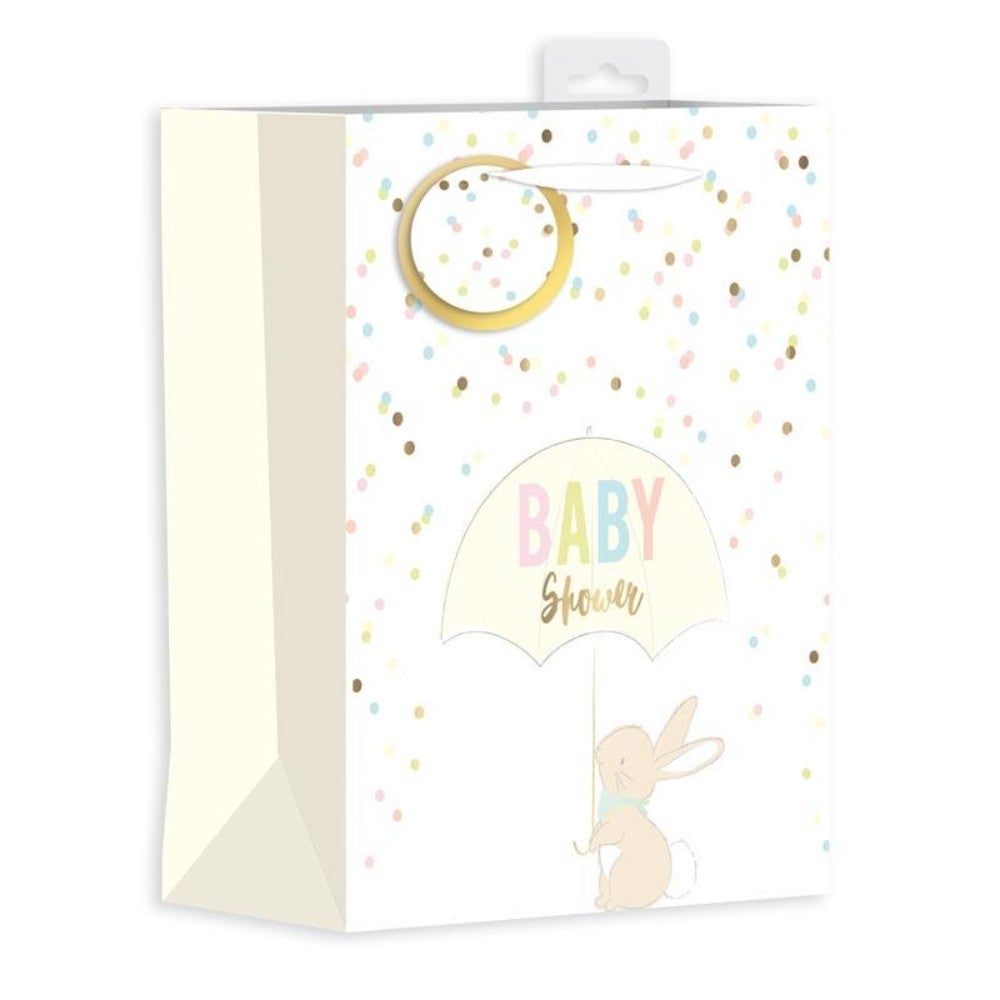 Baby Shower Medium Gift Bag - White