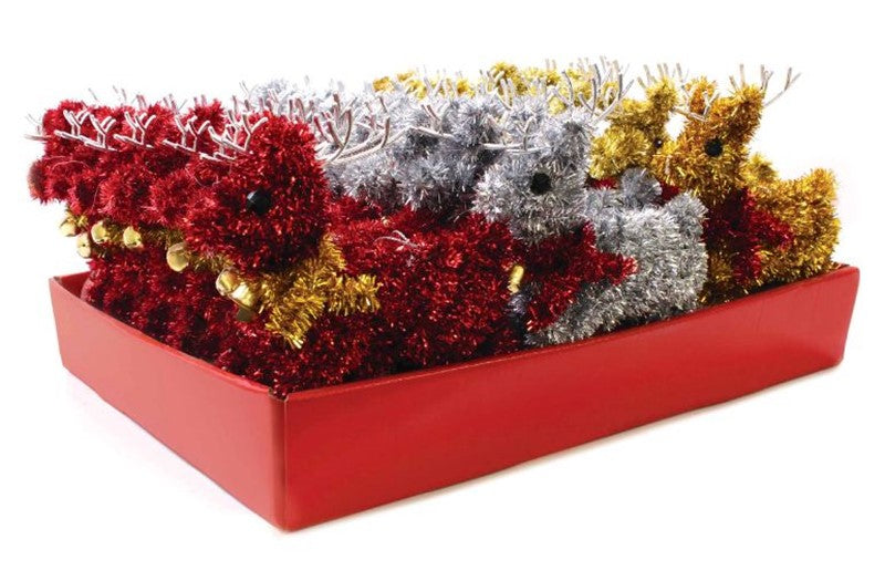 Reindeer Christmas Tinsel Decoration