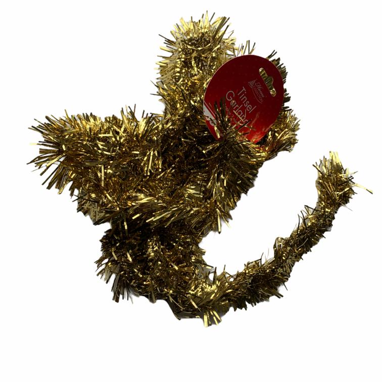 2m Basic Gold Tinsel Decoration