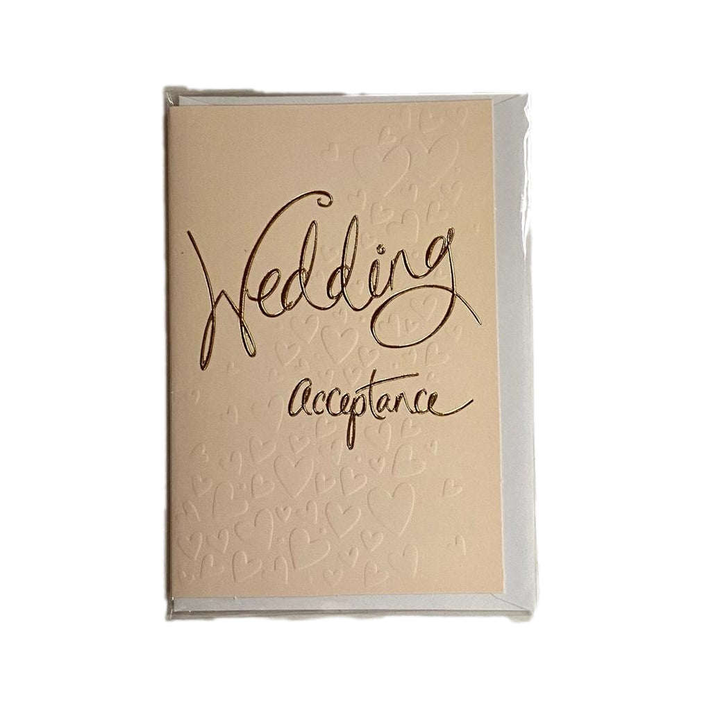 Wedding Acceptance Card in Cream