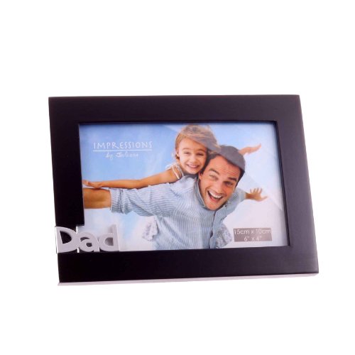 Dad 6" x 4" Cut Out Black Wooden Frame by Juliana FW924D