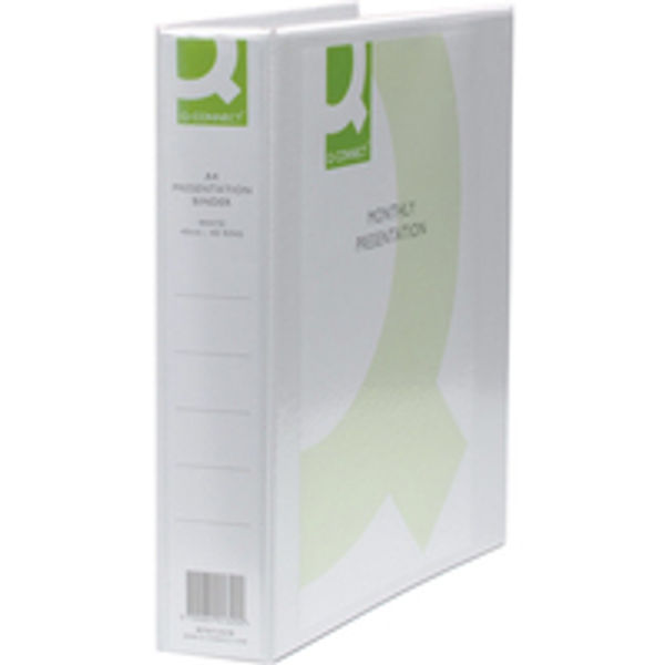 Pack of 6 A4 White 40mm Presentation 4D-Ring Binders