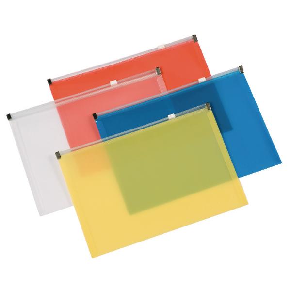 Q-Connect Document Zip Wallet A5 Assorted (Pack of 20) KF16553