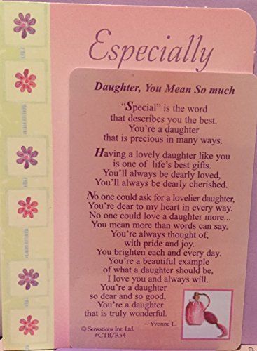 Daughter You Mean So Much' Sentimental Keepsake Wallet / Purse Card