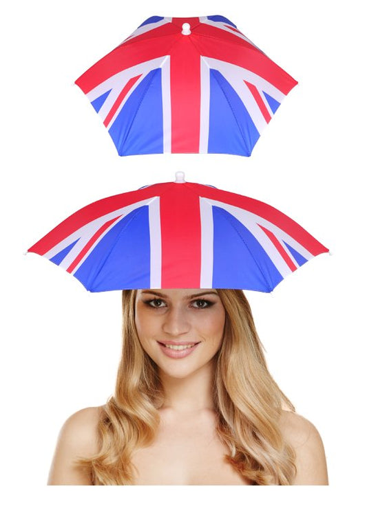 Adult Union Jack Umbrella Hat