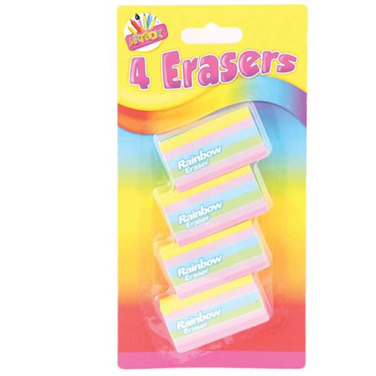 4 Rainbow Erasers