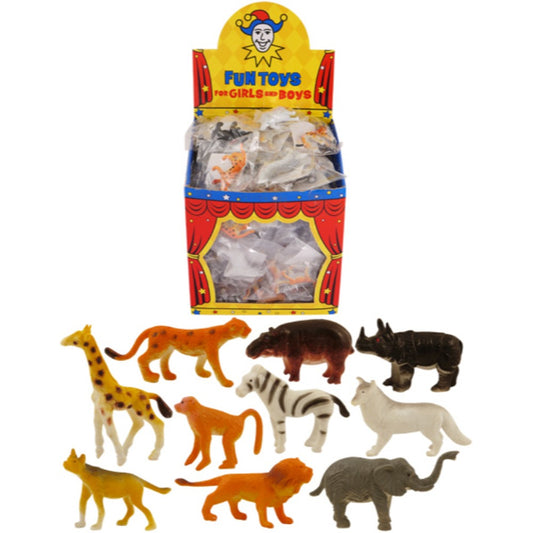 Box of 84 Animal Jungle 4 - 6 cm 10 Assorted