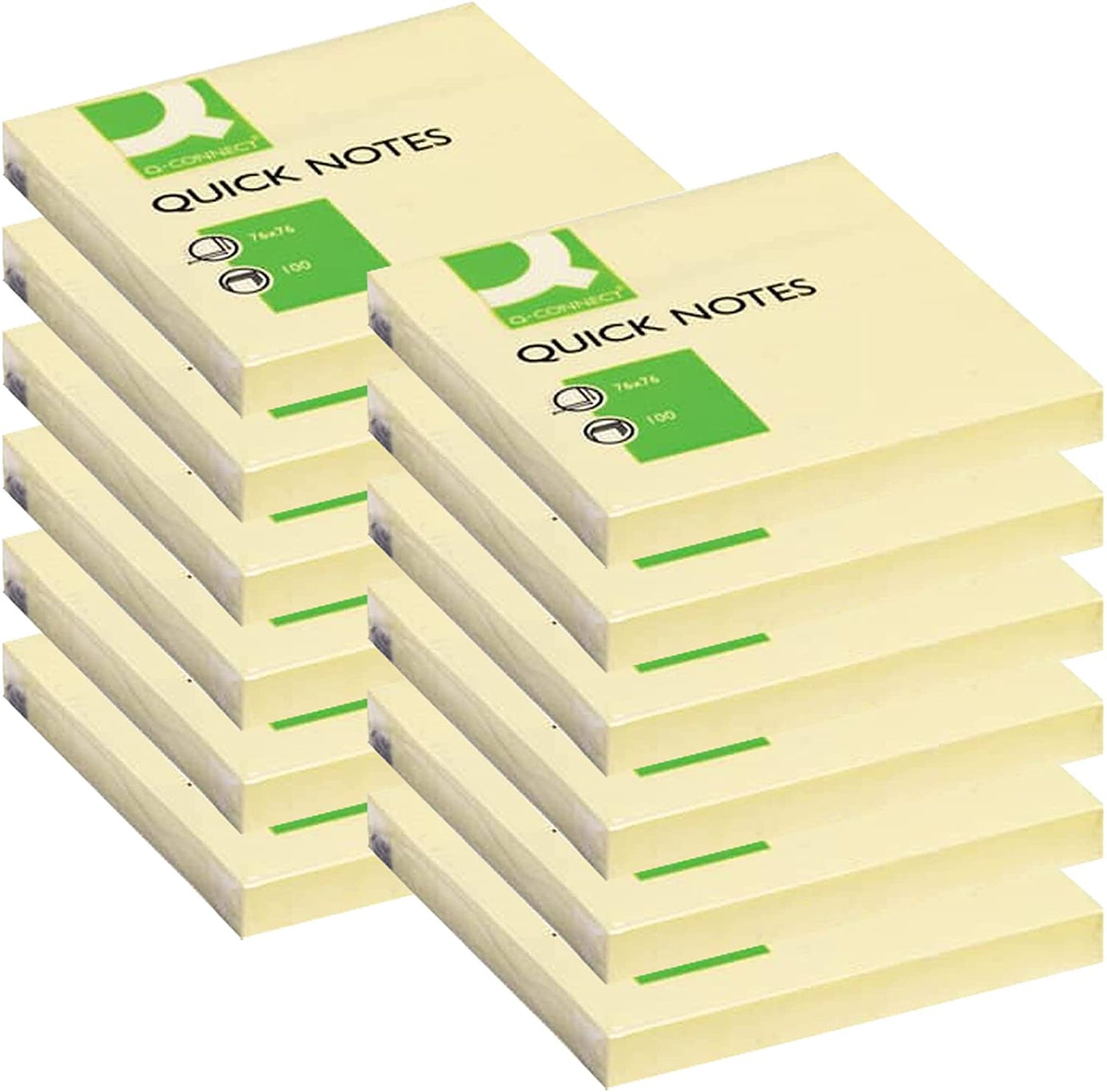 Q-Connect Quick Notes 76 x 76mm Yellow (Pack of 12)