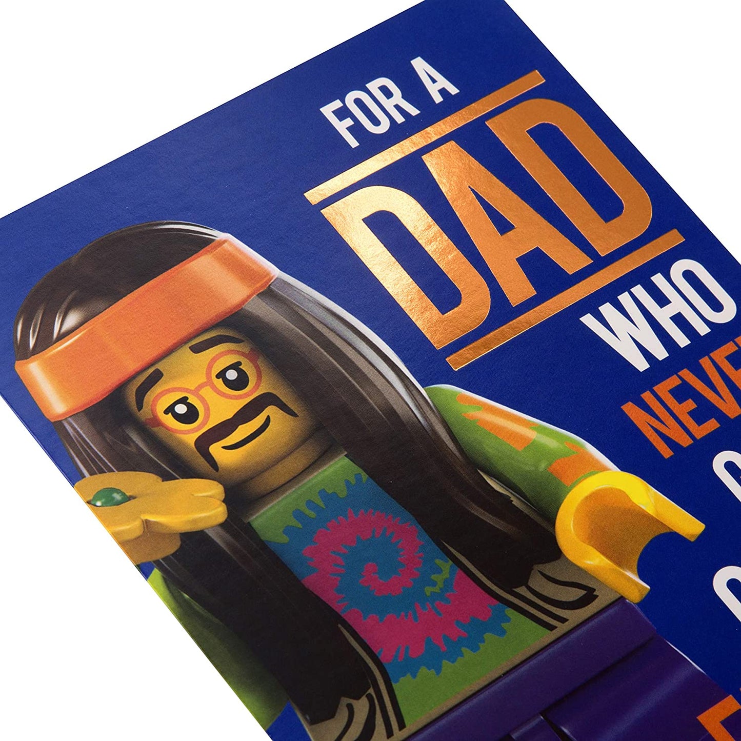 For a Dad Iconics Lego Design Open Greeting Card