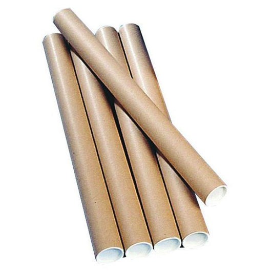 Pack of 25 Brown Kraft Postal Tubes 625x50mm