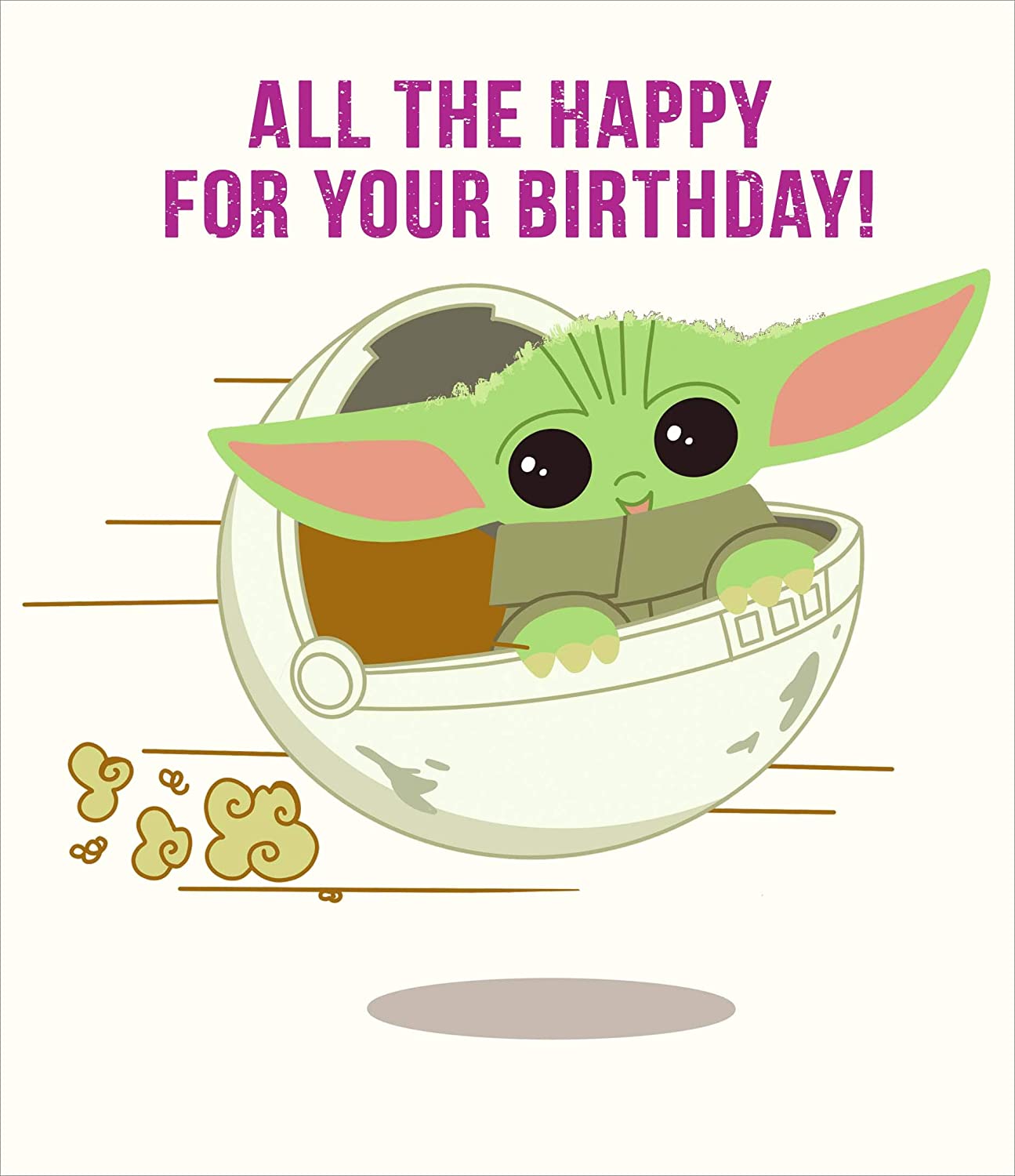 All The Happy Star Wars Baby Yoda Birthday Card