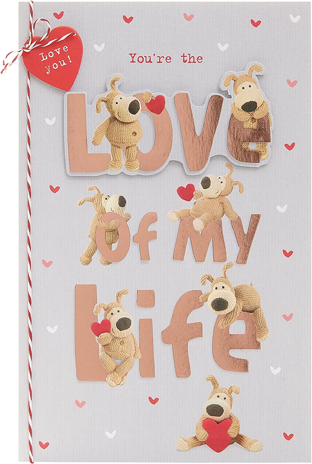 Cute Design with Boofles & Large Lettering One I Love Valentine's Day Card