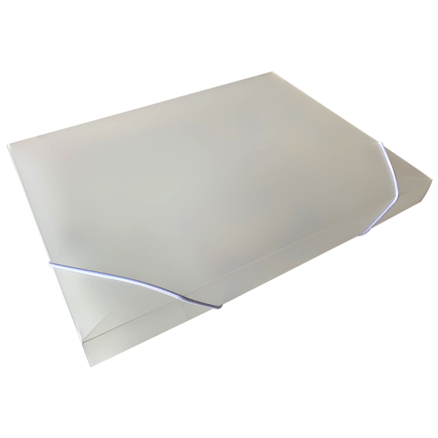 A4 Clear Box File with Elastic Closure