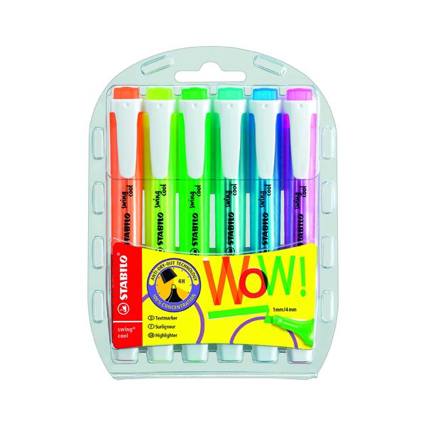 Stabilo Swing Cool Highlighter Assorted (Pack of 6) 275/6-3