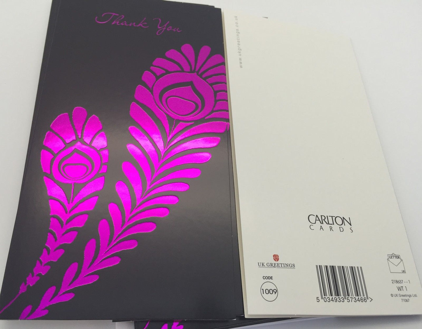 Pack of 8 Luxury Foiled Floral Thank You Cards