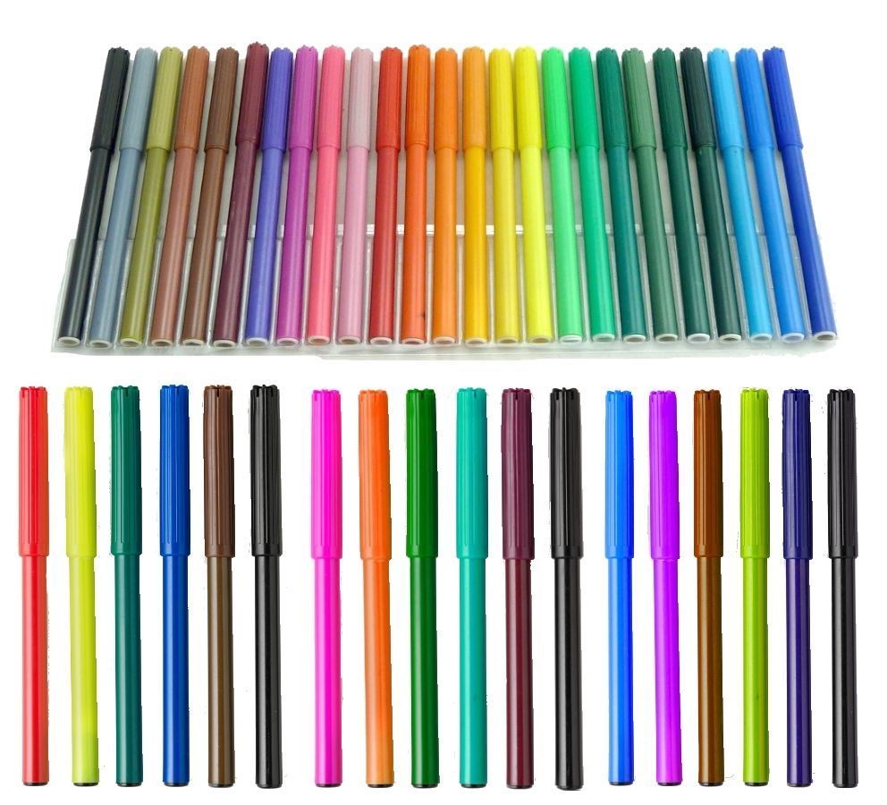 Wallet of 20 fibre tip pens