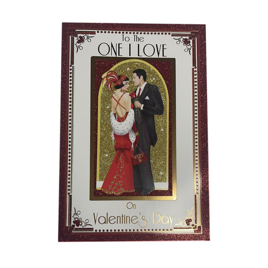 To The One I love Beautiful Couple Design Open Valentine's Day Card