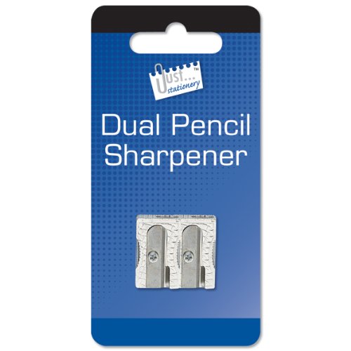 Just Stationery Dual Hole Metal Pencil Sharpener