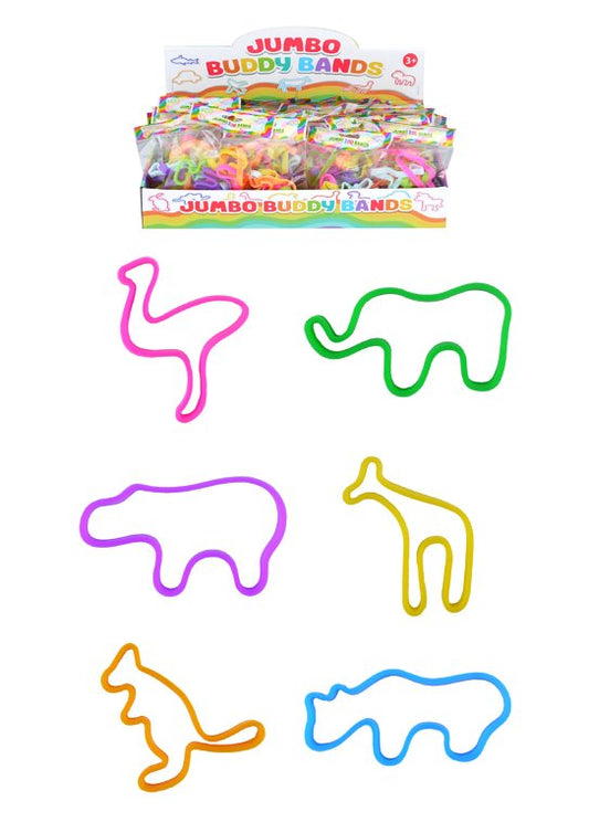 Pack of 6 Buddy Band Zoo Animal Bracelets