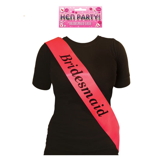 Sash Hot Pink Bridesmaid