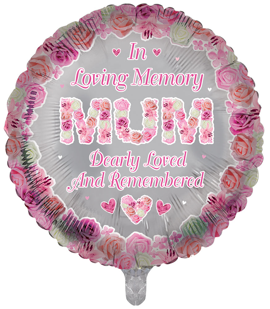 In Loving Memory of Mum Round Remembrance Balloon