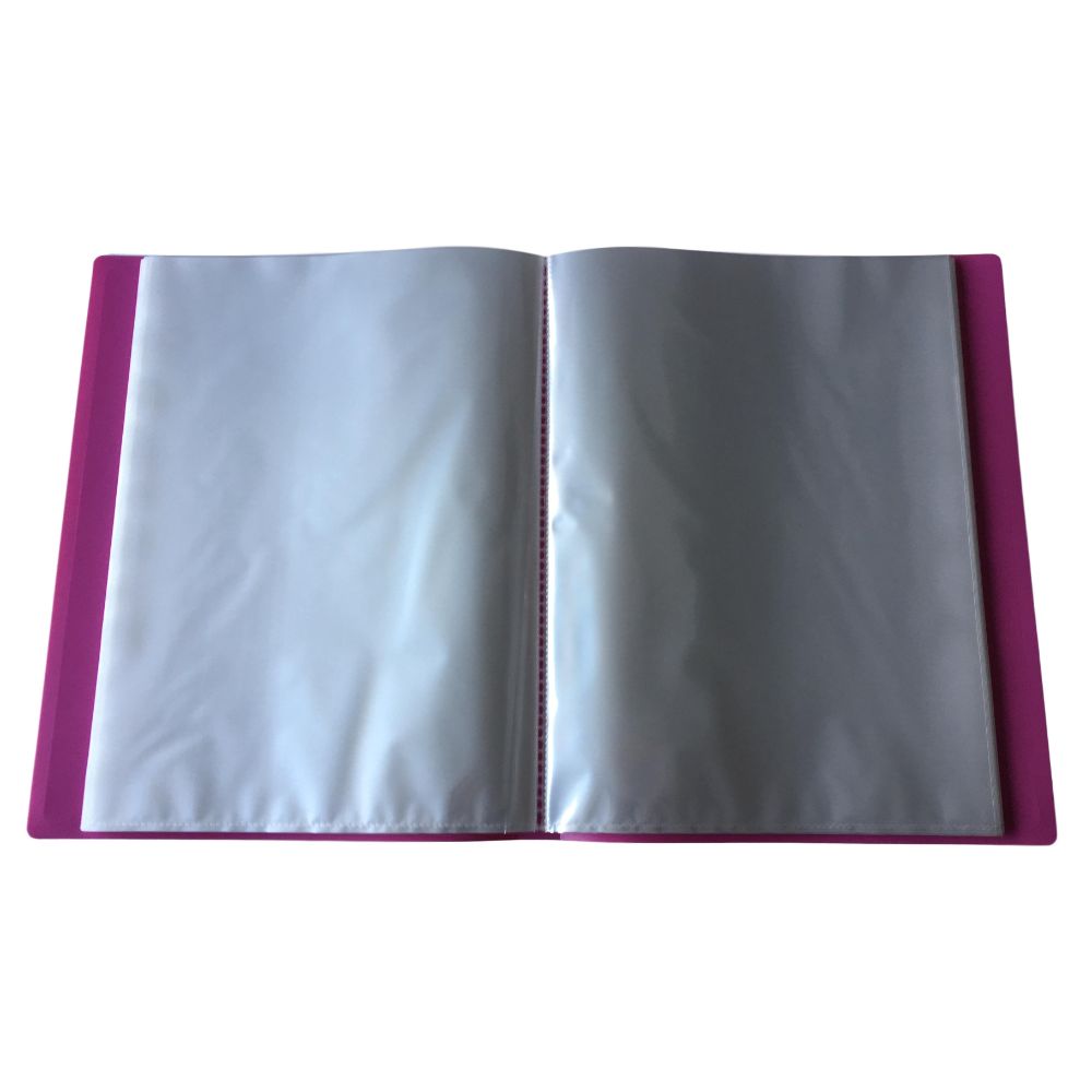 A4 Pink Flexible Cover 20 Pocket Display Book