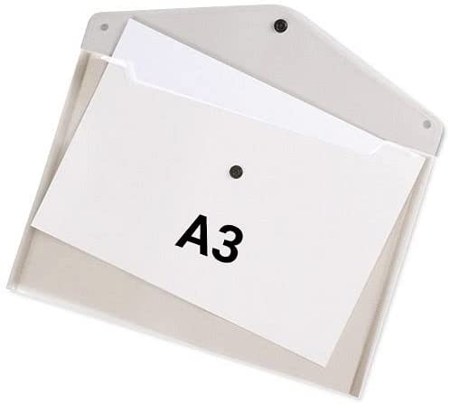 Pack of 12 A3 Clear Polypropylene Document Folders